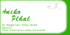 aniko plhal business card